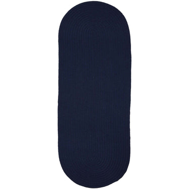Wool Solids Area Rug - Runner - S156 Navy